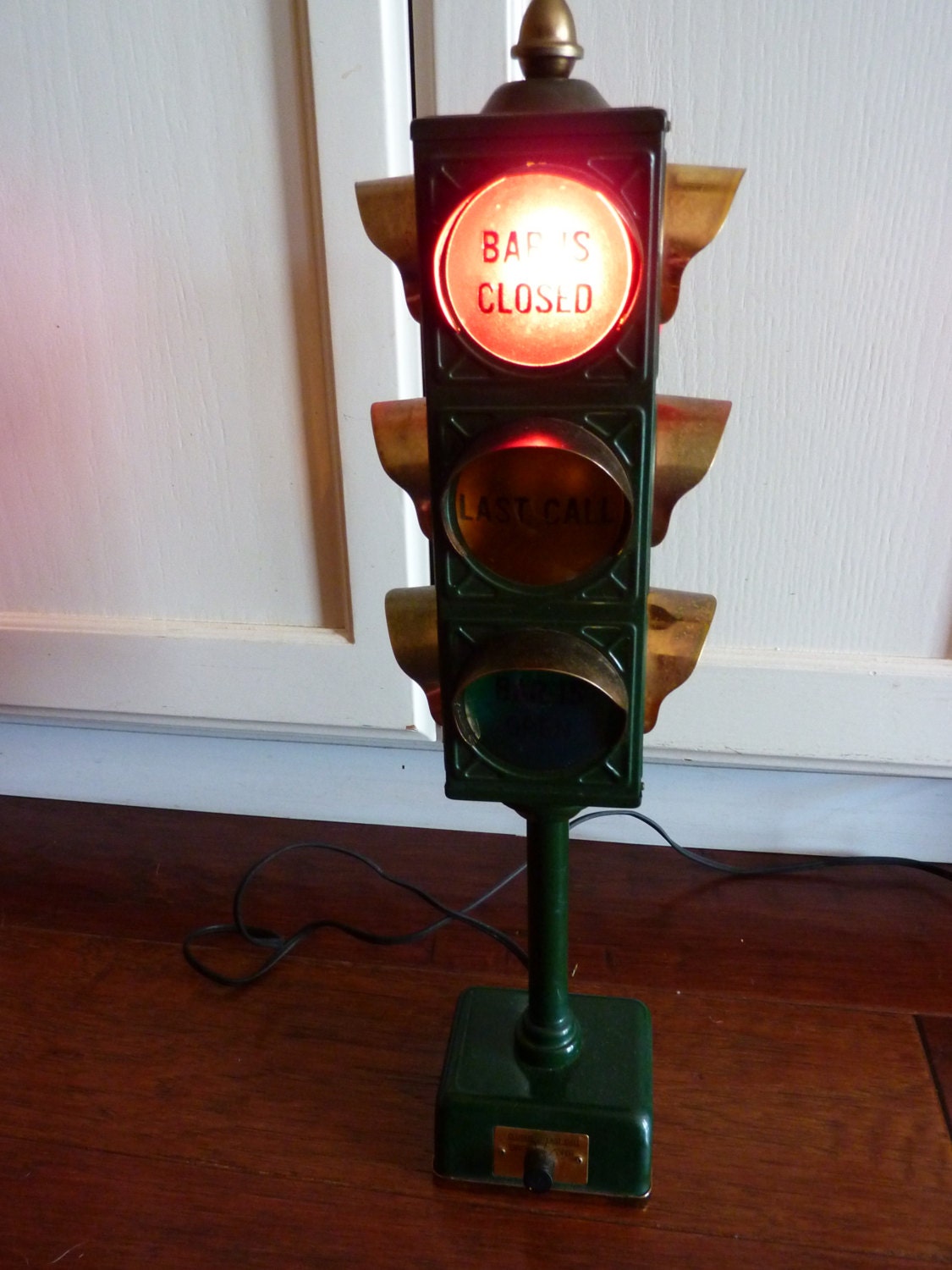 Vintage Traffic Signal Stop Light BAR IS OPEN by DKCollectibles