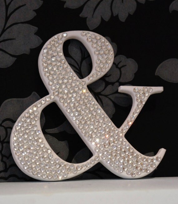 Crystal Rhinestone Letters / Bling Wedding by LettersFromTheHeartx