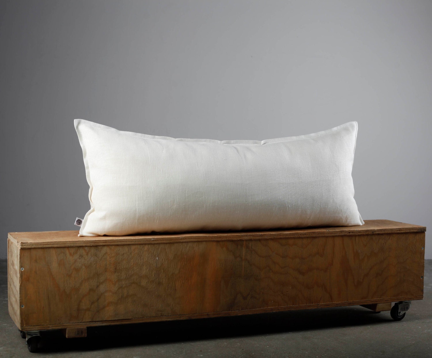 White linen lumbar pillow cover pillows cases trow by pillowlink