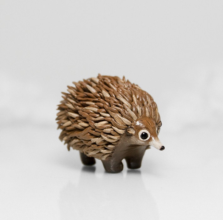 Echidna Figurine Ooak Handmade Polymer Clay By Ramalamacreatures