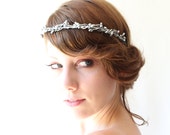 Winter wedding crown, Wedding hair accessory, Bridal crown, Silver berry head piece, woodland wedding crown - AGLOW - whichgoose