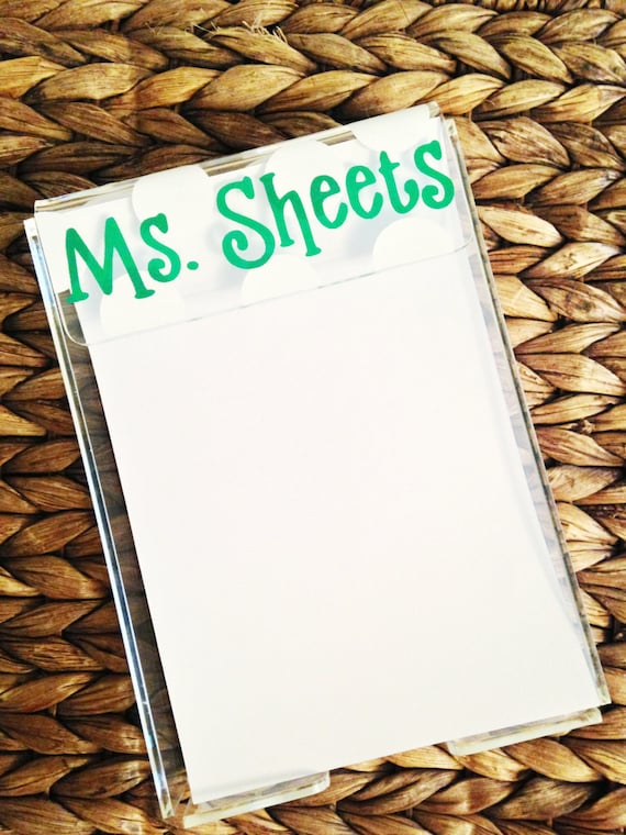 Personalized Acrylic Notepad Holder