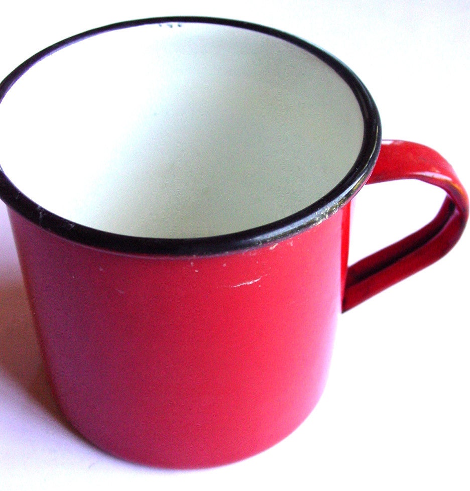 Vintage Red cup vintage Cup Etsy on by Enamelware enamelware Mug GoodlookinVintage