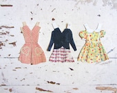 Vintage Paper Doll Fall Dresses for Scrapbooking or Gift Tags - VintageScraps