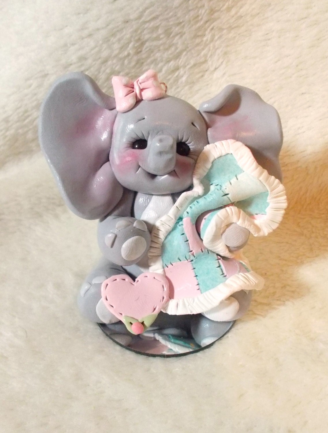 Items similar to baby shower cake topper elephant Christmas ornament