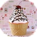 Fake Ice Cream Sundae with Cherry, Sprinkles and Chocolate Syrup Bakery, Retro Diner or Ice Cream Shop Decor