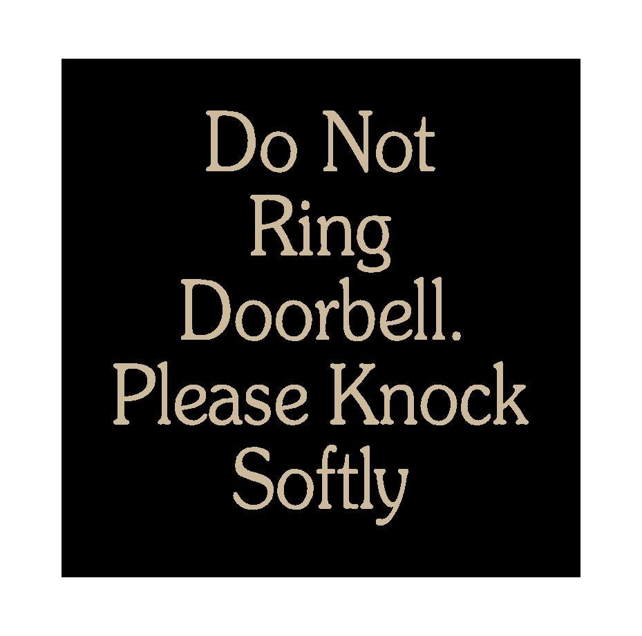Please Do Not Ring Doorbell Sign Printable