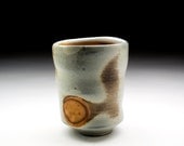 Flame Tail Yunomi: Handmade. Wood Fired Porcelain Yumomi With Large Side Wadding Mark, Circle Line,Tea Bowl, Tea Ware, Incised Line,Chawan - BenCirginPottery