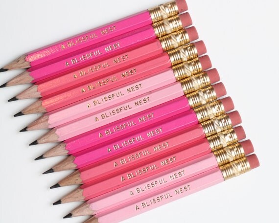 Shades Of Pink Pencils - Mini Golf Pencils - Set Of 6 Il_570xn