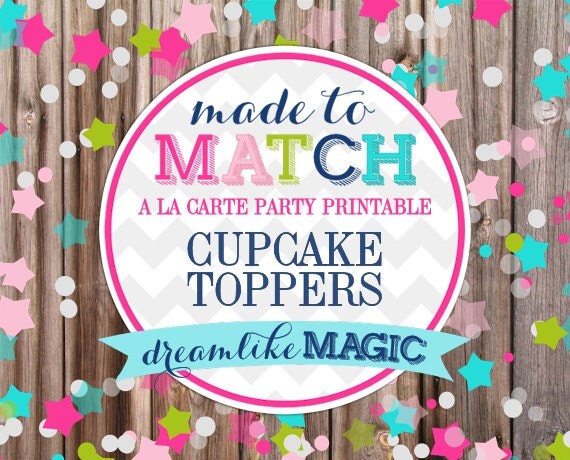 Made to Match Party Printable- Party Circles Cupcake Toppers Il_570xn