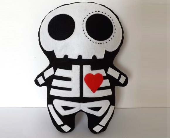 skeleton plush doll