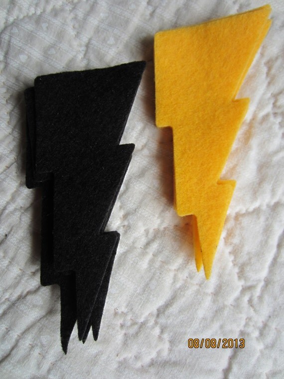 Felt Lightning BoltsSuper Hero Bolts for by PearCreekCottage