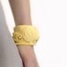 Rolled Rosettes Yellow Wrist Cuff Bracelet