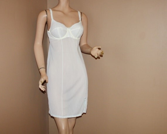 Vintage Full Slip Bra Slip Padded Bra Wonder Bra by EmeliasCloset