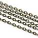 10 meters 30 Feet 2mm X 3mm Flat Cable Link Antique Bronze Chain for Necklaces and 25 12mm X 6mm Lobster Clasps