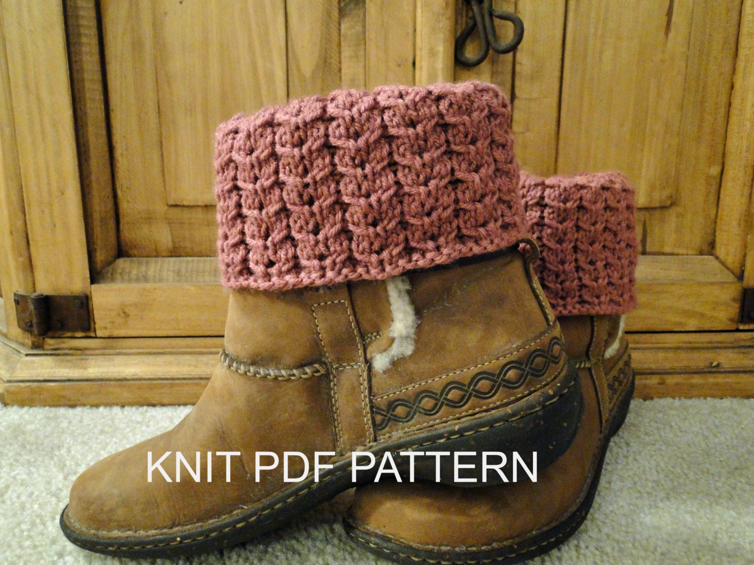 PDF PATTERN Knit Boot Cuff Leg Warmers for by karensstitchnitch