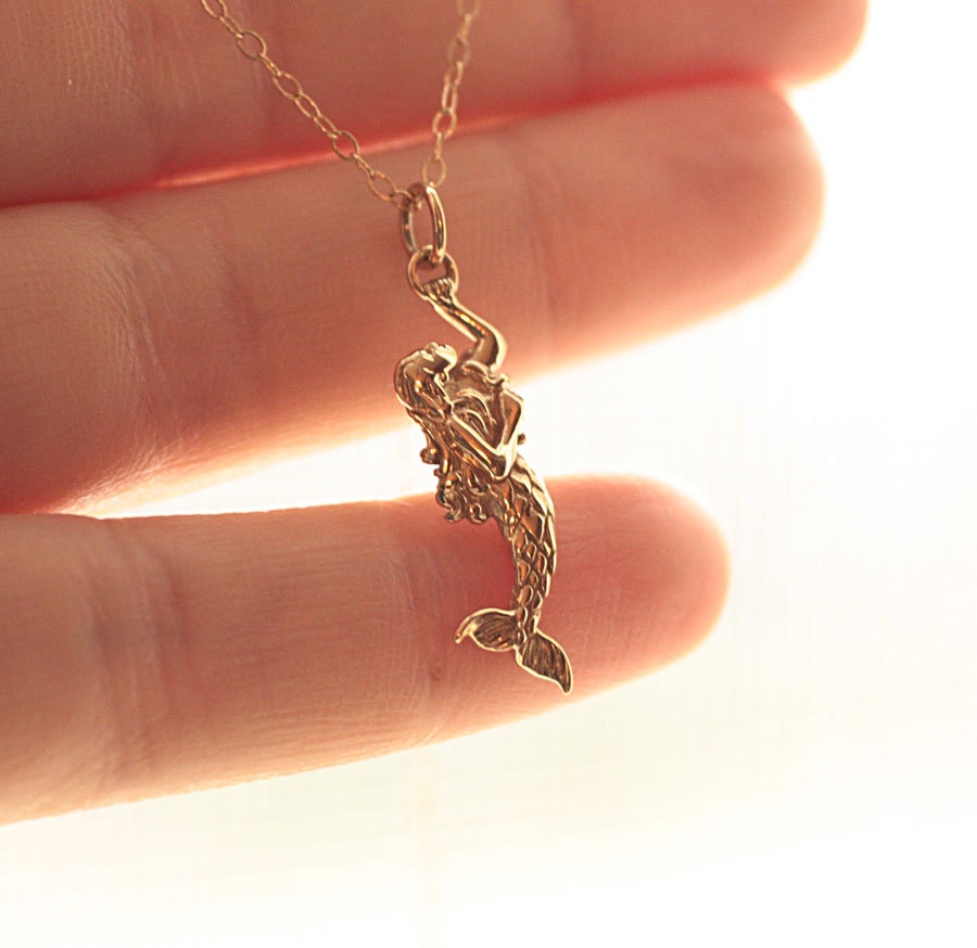 Mermaid Necklace Dainty Necklace Friendship by BijouxbyMeg on Etsy