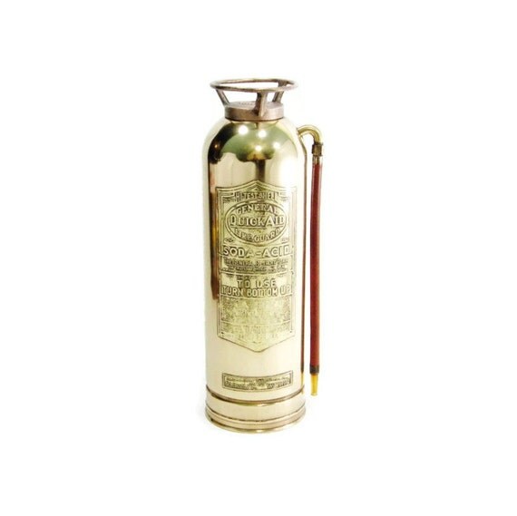 Vintage Brass Fire Extinguisher by ohiopicker on Etsy