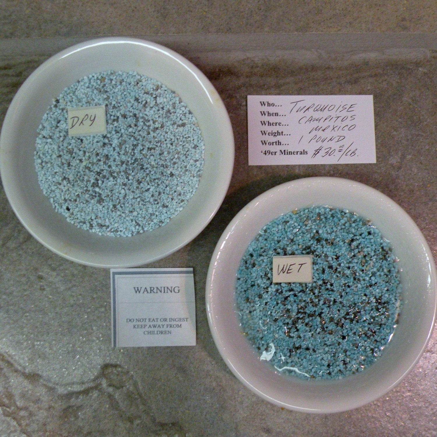 Turquoise 100 Natural Crushed Inlay Powder for by 49erMinerals