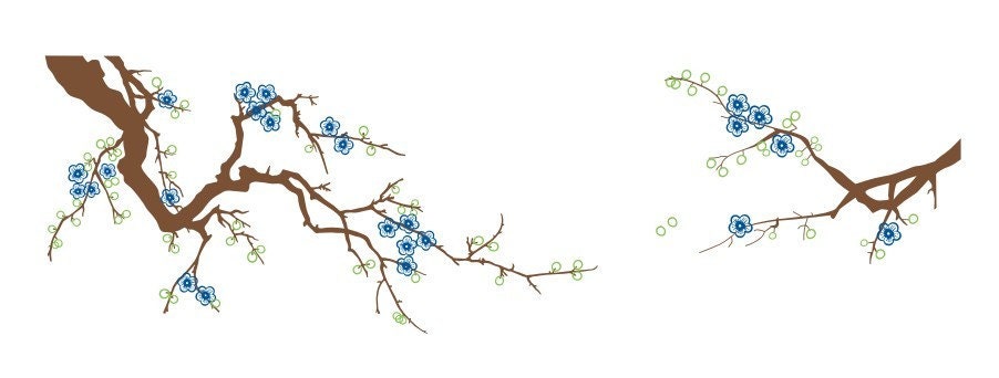 custom for ndutton26 - Beautiful Plum Blossom 2 -Designed by Pop Decors