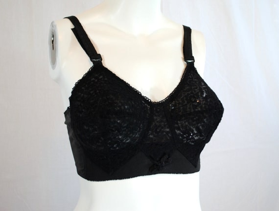 1960s Formfit Black Lace Bra 36 B Circle By IntimateRetreat