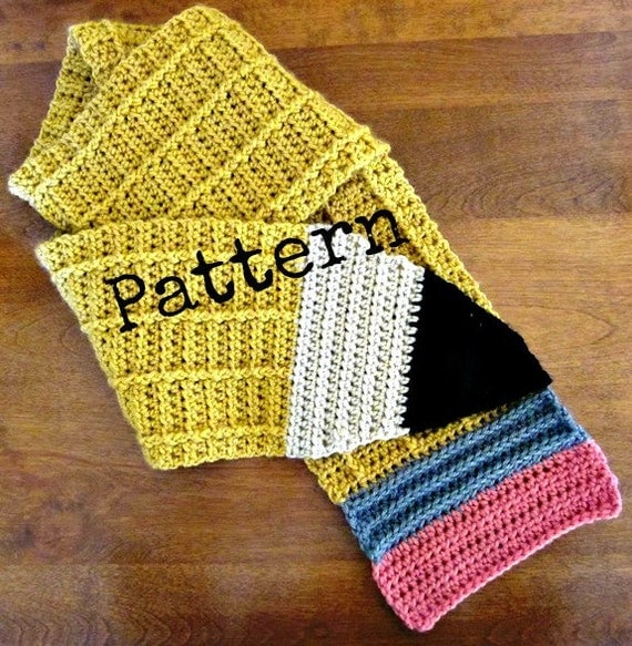 Crochet Pattern for No 2 Pencil Scarf by PatternedOnPurpose