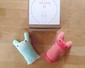 Cute sock bunny DIY craft kit in a box - poussepoussecitron