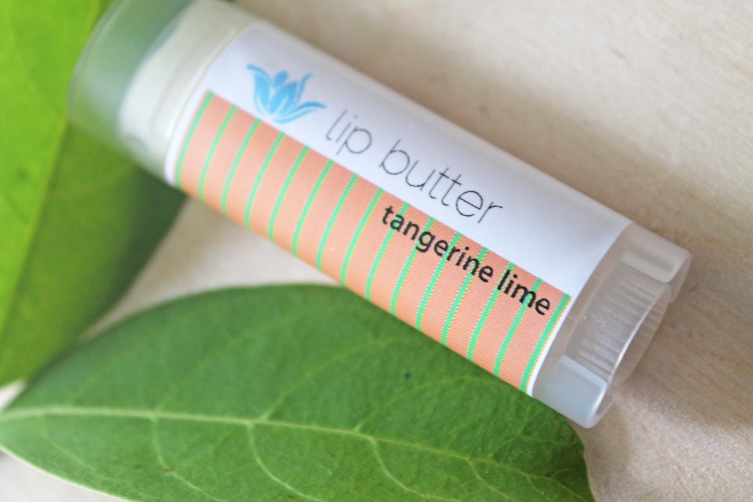 Tangerine Lime lip butter, natural vegan gluten-free lip balm, fruity citrus lip gloss