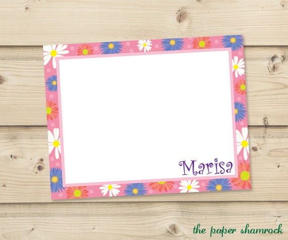 Flowers Thank you Cards, Printable Thank you Cards, Personalized Thank you Card Il_570xn