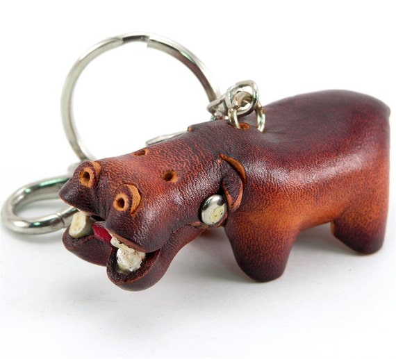 plush hippo keychain