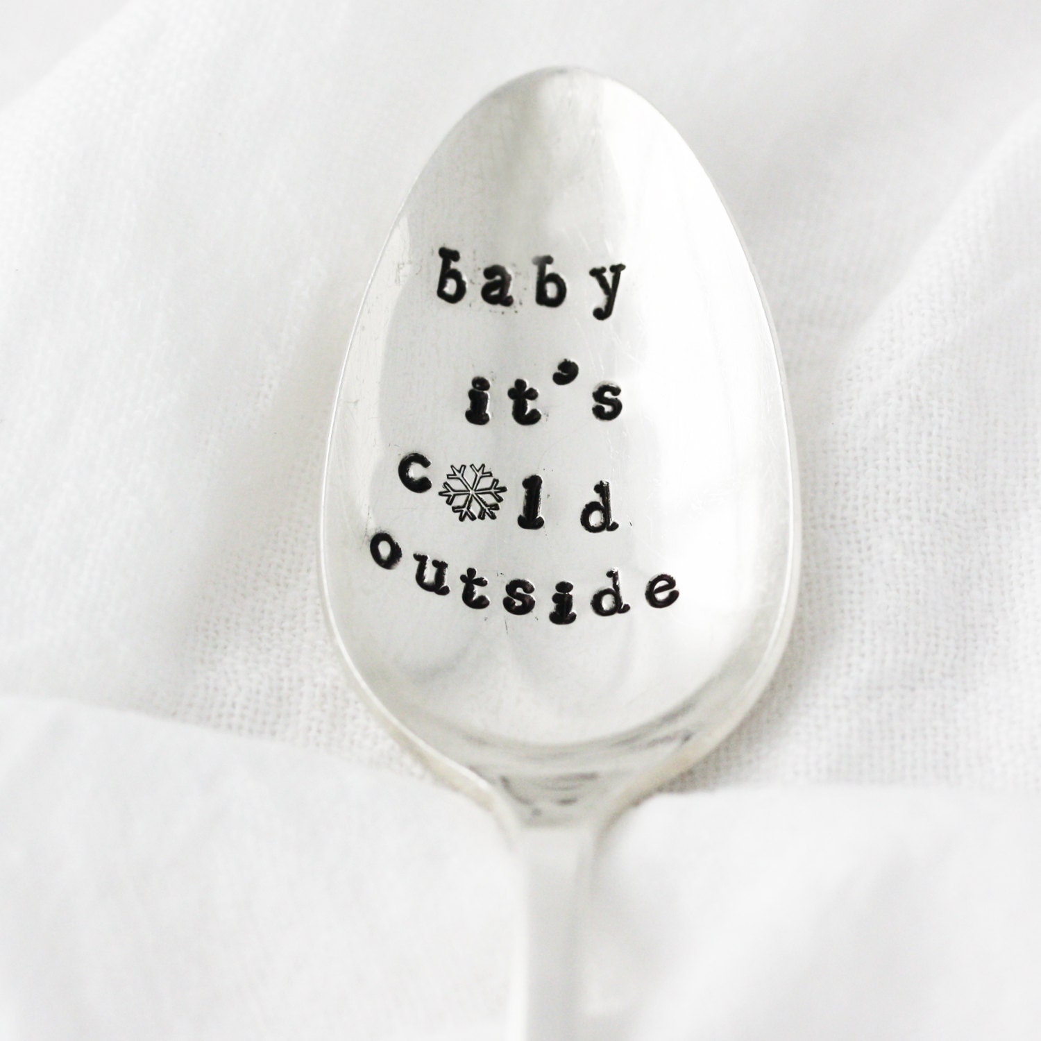 Coffee spoon Baby It's Cold Outside. Hand by MilkandHoneyLuxuries