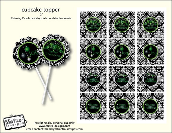 Green Christmas Tags - Instant Download Il_570xn