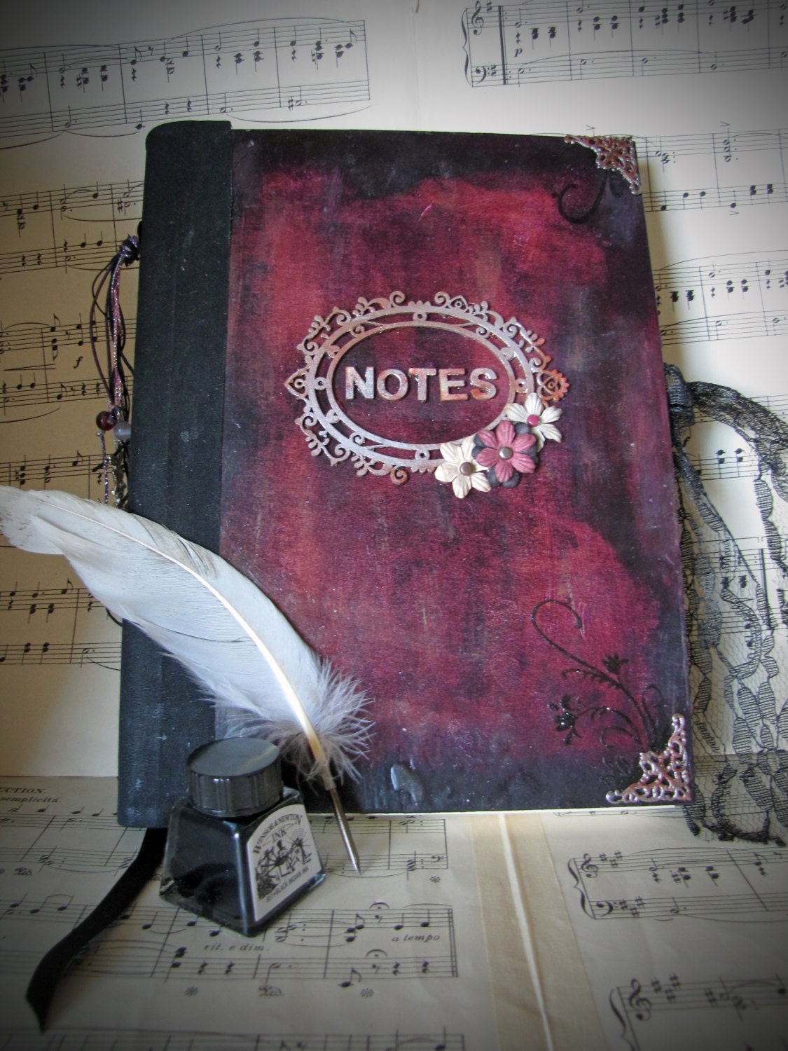 Handmade journal guest book album book sketchbook by