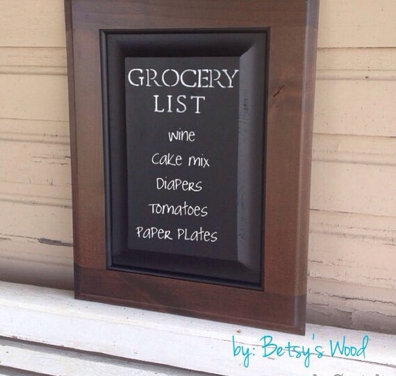 H A N D M A D E // Grocery List Chalkboard menu by BetsysWood