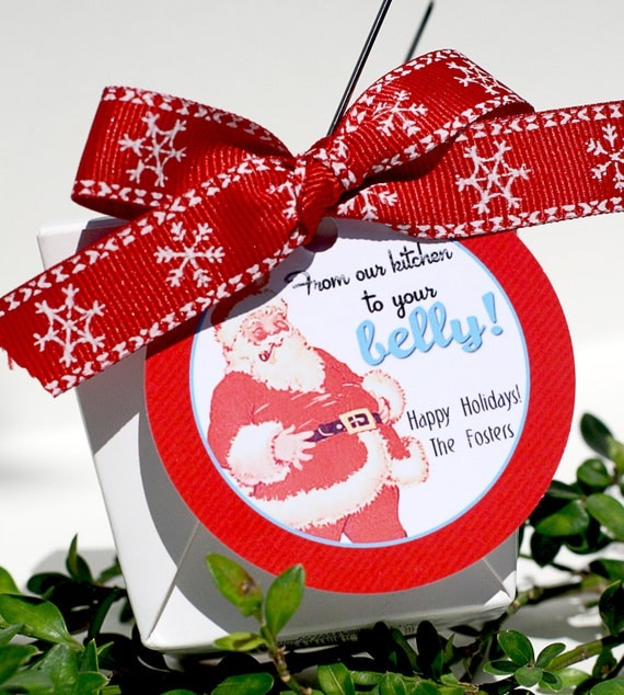 Retro Holiday Gift / Favor Tags - FROM Our KITCHEN To Your BELLY Printable Il_570xn