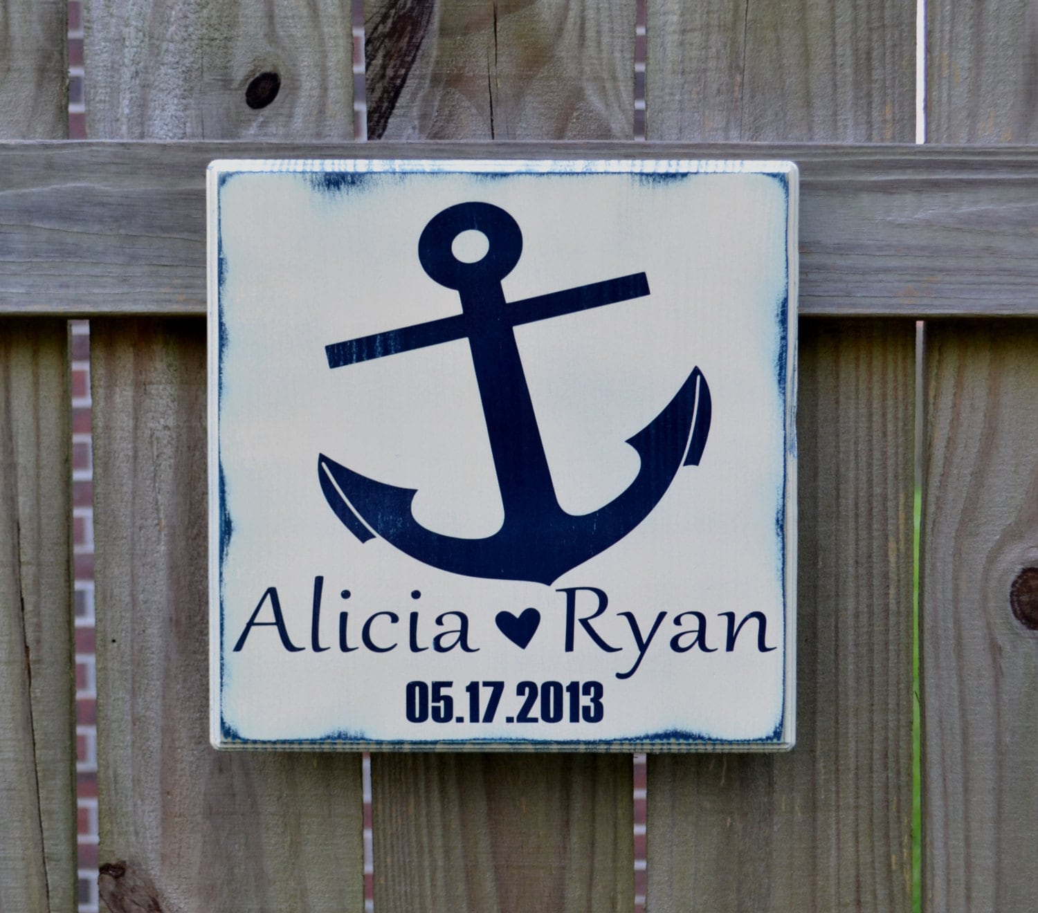 Nautical Anchor Personalized Wedding Gift Engagement by CSSDesign