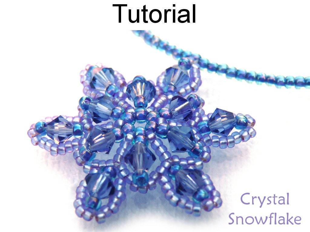 Snowflake Beading Pattern Tutorial by SimpleBeadPatterns on Etsy