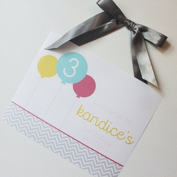 Sweet Balloon Printable Party Welcome Sign : Printable Party Designs by The Tiny Tiara Il_570xn