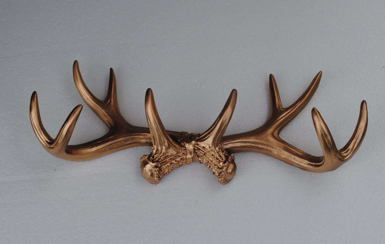 Gold -Deer Antlers-Faux Antlers-Large Wall Antlers- Wall Rack-Faux Taxidermy-Wall Decor-Man Cave - FromShab2Chic