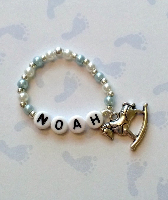 Items similar to Boy Baby Bracelet Toddler Bracelet Boy Name Bracelet