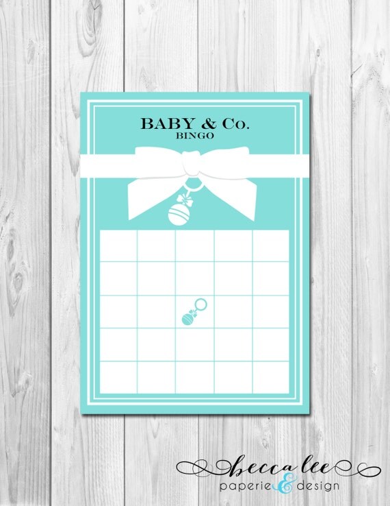 INSTANT DOWNLOAD - Baby & Co. Bingo - Tiffany Inspired Baby Shower - DIY - Printable Il_570xn