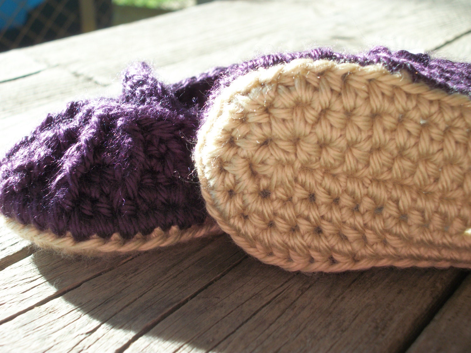 Crochet Mary Jane Baby Booties/ 0-6 Months