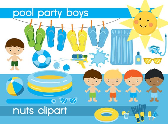 clip art pool party invitation - photo #16