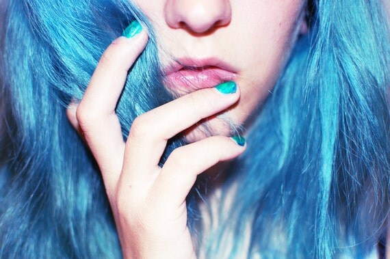 Blue Hair Chalk - wide 7