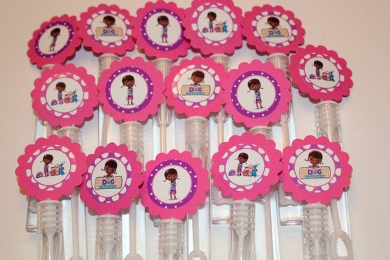 Doc McStuffins Mini Bubble Wand Party Favors, Set of 15