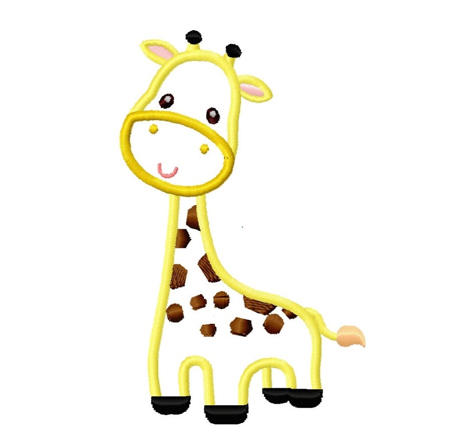 Wild Animal Giraffe Machine Embroidery Applique Designs Wild Animal Giraffe Machine Embroidery Applique Designs