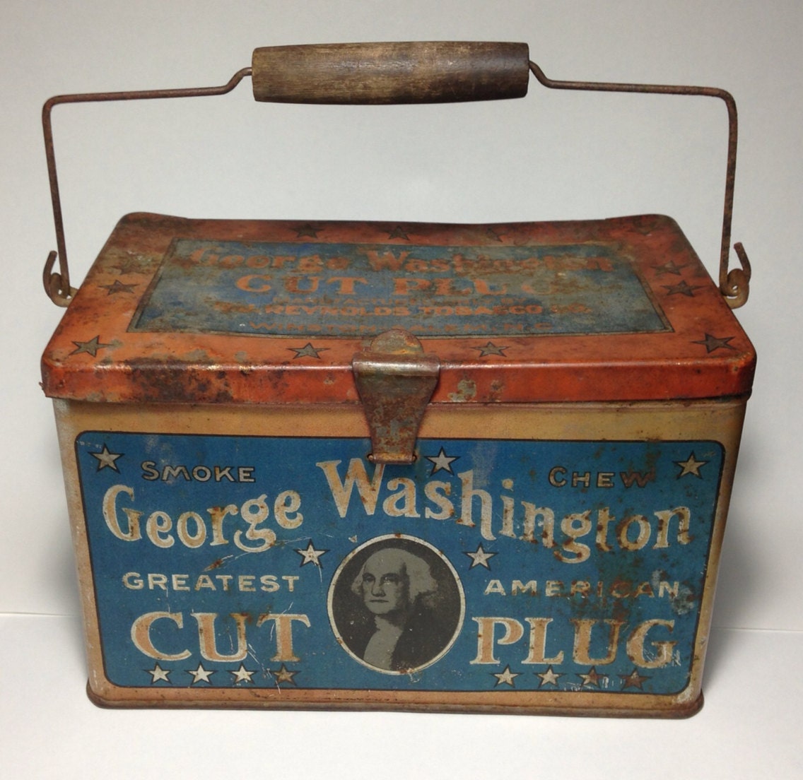 Items similar to Washington Cut Plug Tobacco Tin,