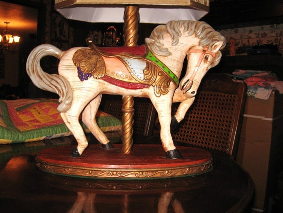 Vintage Carousel Horse Lamp Apsit Brothers Of Calif By Etcy2box