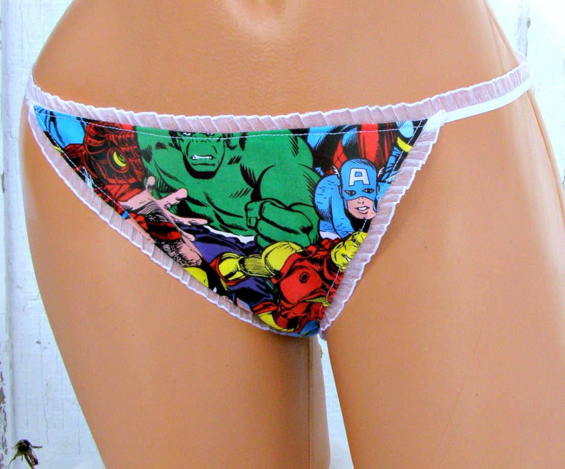 Comic Book Super Hero Geek Bikini Panties By Thegeekgarden On Etsy