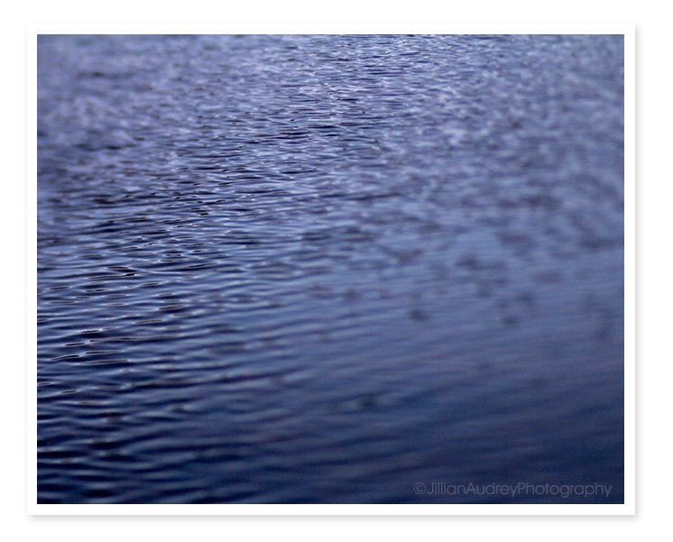 Charles River, Water Photography, Boston Photograph, Abstract Blue Photograph, Riples and Waves, 8x10 fine art print - JillianAudreyDesigns